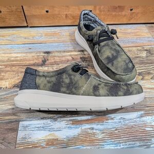 Ariat Men's Hilo Stretch Lace Casual Shoes - Moss Green/Black 7.5 Wide